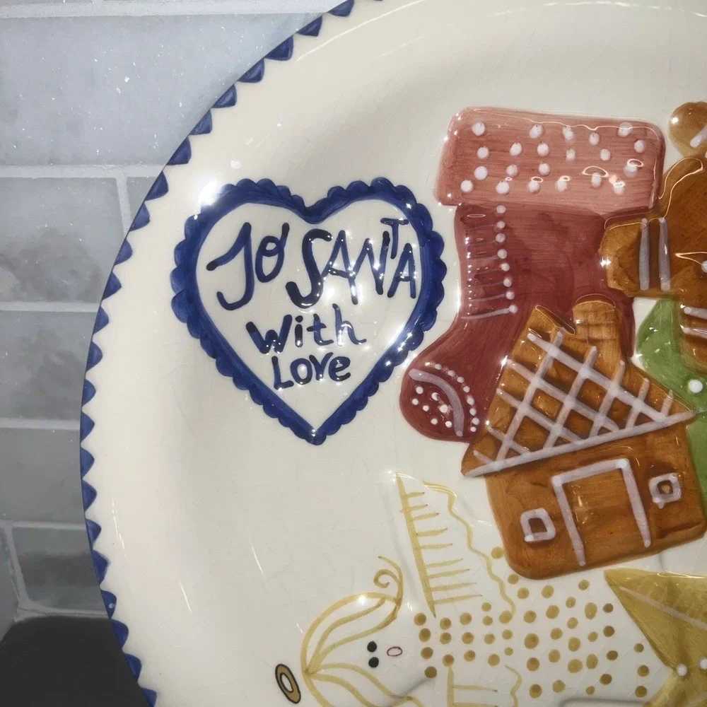 Vtg 1997 Bath & Body Works- To Santa with Love Plate holiday 11.5